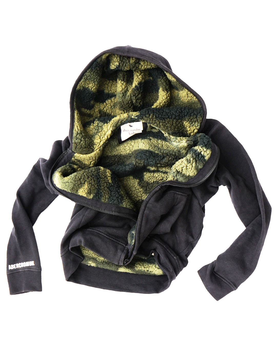 ABERCROMBIE SHERPA-LINED ZIP HOODIE S