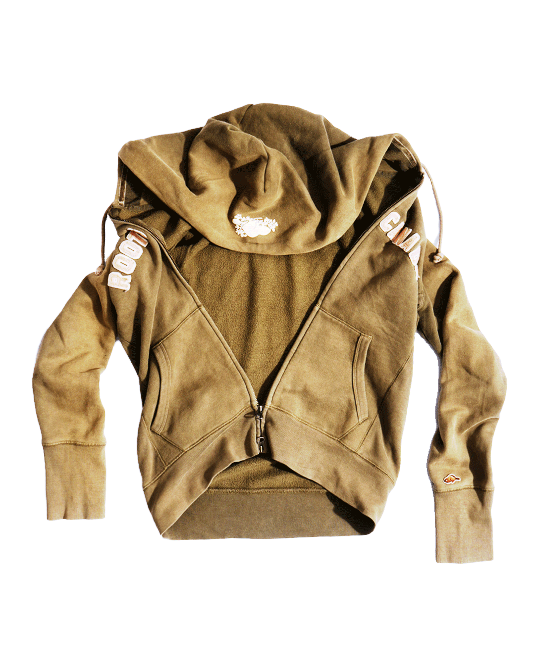 ROOTS OLIVE ZIP-UP HOODIE XS